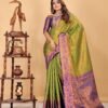 Banarasi-silk-olive-green-one