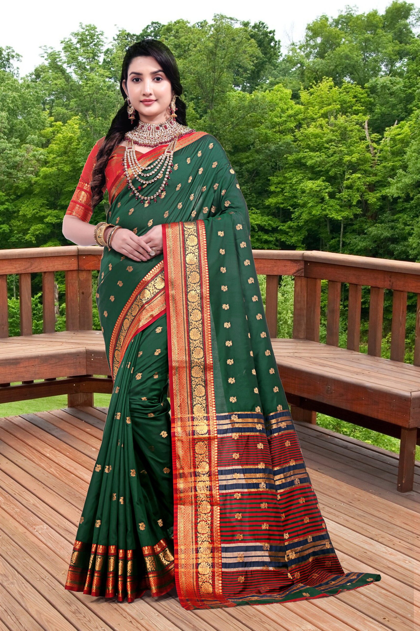 Paithani-Green-Color-one