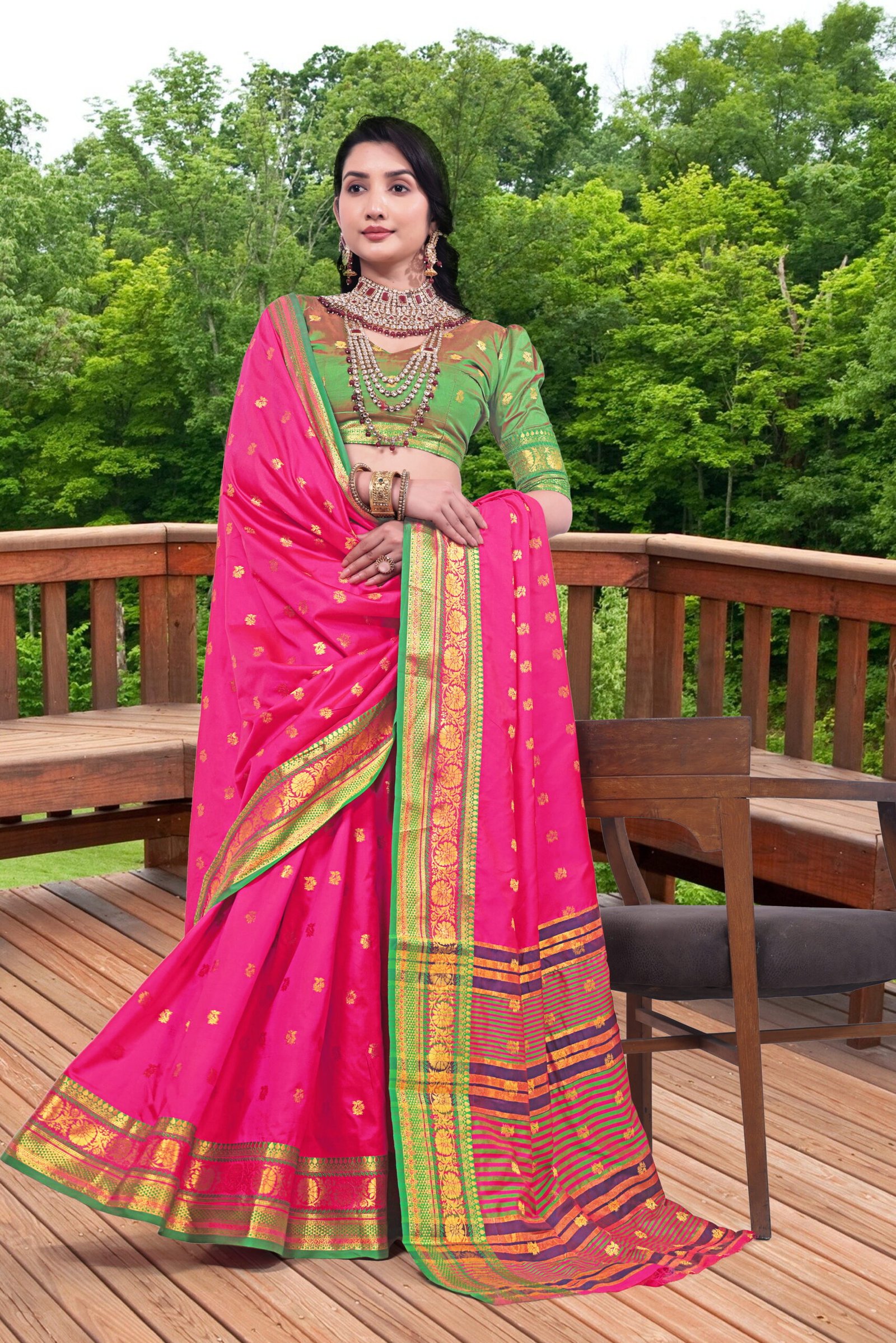 Paithani Silk Saree - Image 49