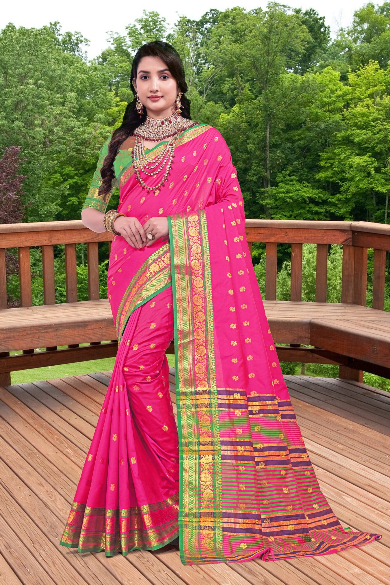 Paithani-Pink-Color-one